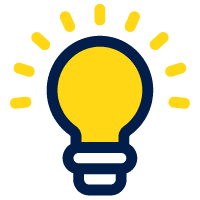 Logo d'ampoule, idée, bon à savoir, connaissance