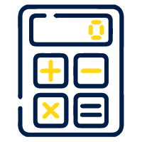 Picto calculatrice illustrant le calcul