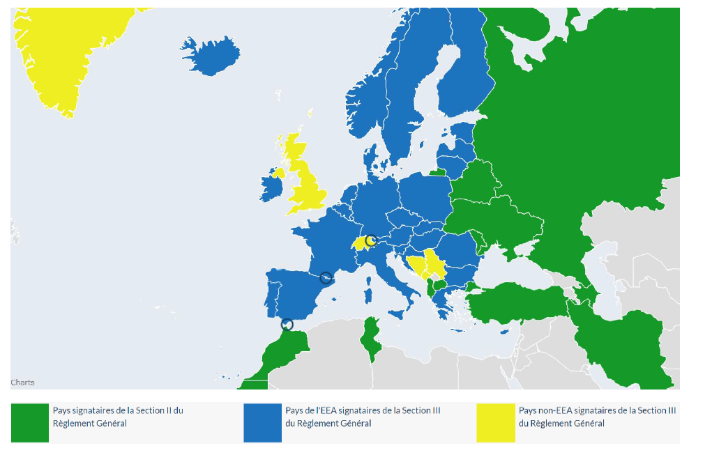 Carte circulation internationale du système de carte verte