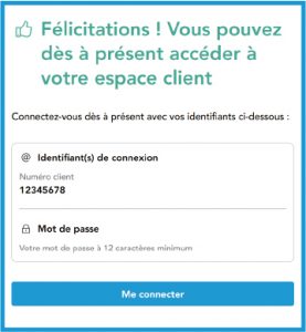 étape 5 - vous pouvez vous connecter à votre espace