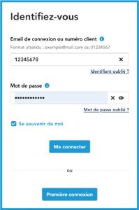 étape 1 - se connecter avec les identifiants