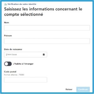 étape 3 - champs informations