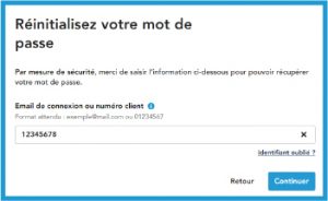 étape 2 - numéro client