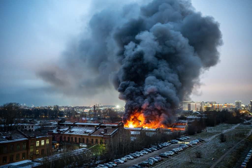 Photo incendie pour cas concret assurance industrielle