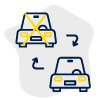 picto deux voitures véhicule de remplacement assurance flotte auto
