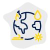 Picto planete avec intempérie pour garantie catnat assurance RCE