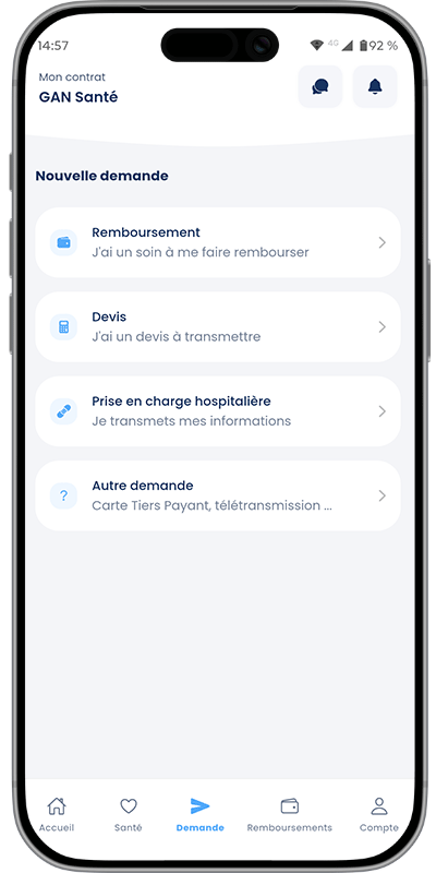app gan sante demandes
